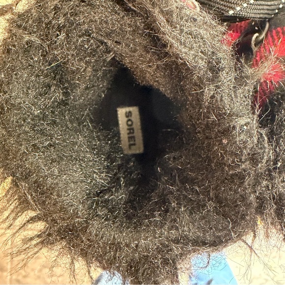 SOREL Black & Red Plaid Ankle Winter Snow Boots Women’s 7.5 Torino Waterproof - Picture 10 of 13